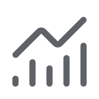 Ícone gráfico exibindo um gráfico de barras, representando os dados visualmente.